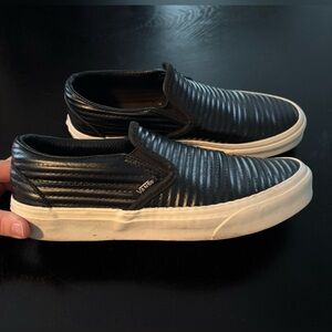 Vans Leather Slip Ons